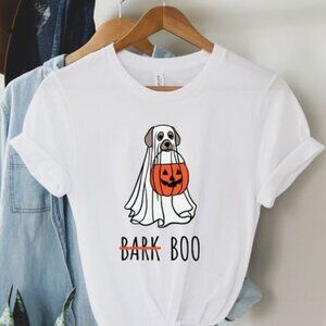 Halloween Dog TShirt, Halloween Ghost Dog Shirt, Woof I Mean Boo Tee